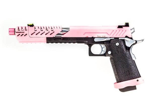 Réplique GBB gaz Hi-Capa TITAN 7 Noir / Rose 1,0J – Image 3