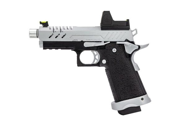 Réplique GBB gaz Vorsk Hi-Capa PRO + BDS Noir / Silver 1,0J – Image 3