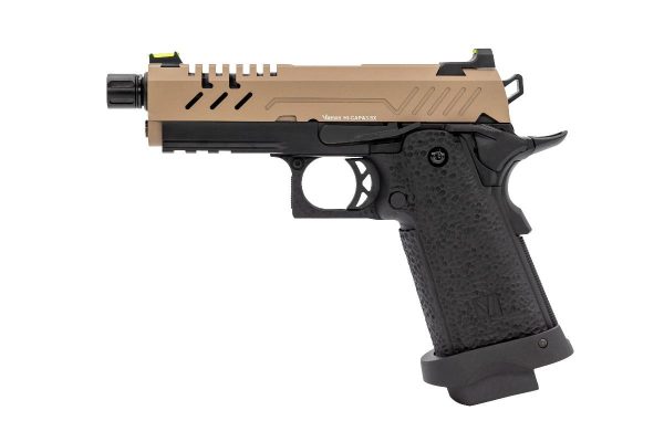 Réplique GBB gaz Vorsk Hi-Capa 3.8 PRO Noir / Tan 1,0J – Image 3