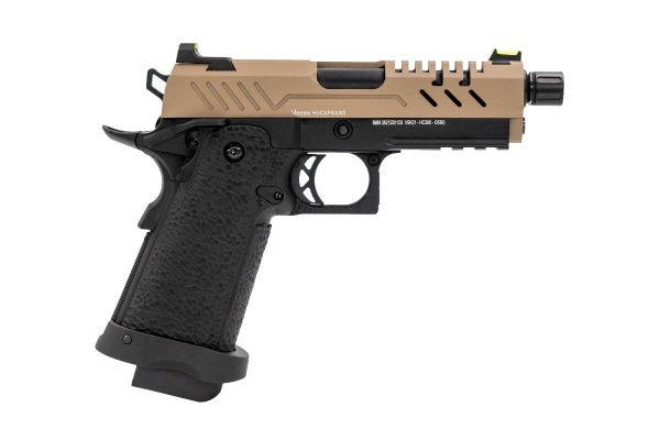 Réplique GBB gaz Vorsk Hi-Capa 3.8 PRO Noir / Tan 1,0J – Image 4