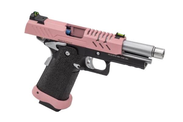 Réplique GBB gaz Vorsk Hi-Capa 3.8 PRO Noir / Rose 1,0J – Image 2