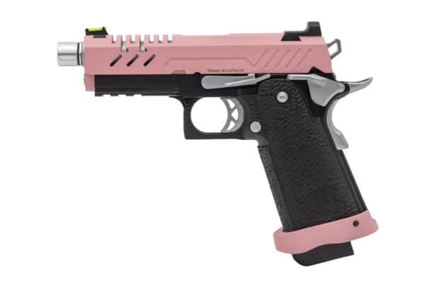 Réplique GBB gaz Vorsk Hi-Capa 3.8 PRO Noir / Rose 1,0J – Image 3