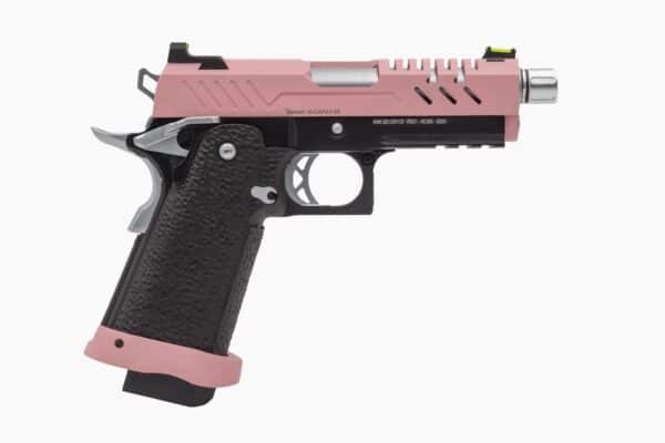 Réplique GBB gaz Vorsk Hi-Capa 3.8 PRO Noir / Rose 1,0J – Image 4