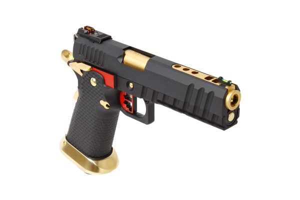 Réplique airsoft GBB HX2032 SEMI / FULL AUTO Noir & Or gaz 1.0J – Image 2