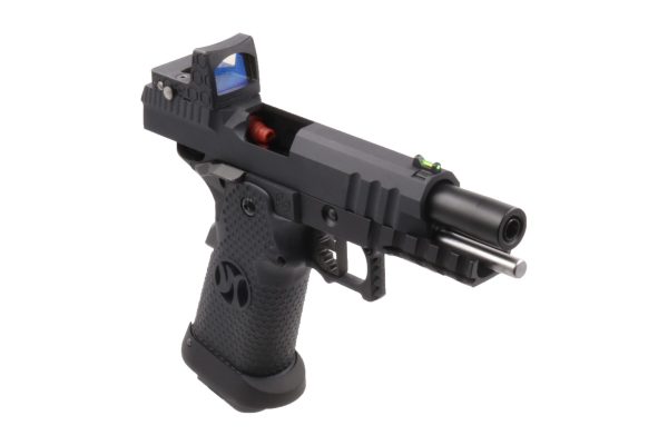 Réplique airsoft GBB HX2602 full Black gaz avec red-dot factice – Image 4