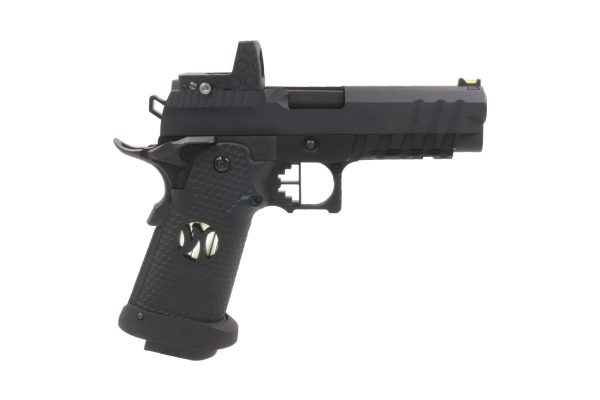 Réplique airsoft GBB HX2602 full Black gaz avec red-dot factice – Image 6