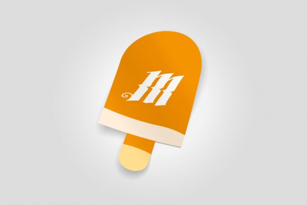 Autocollant MONK 'Orange Ice Cream' – Image 2