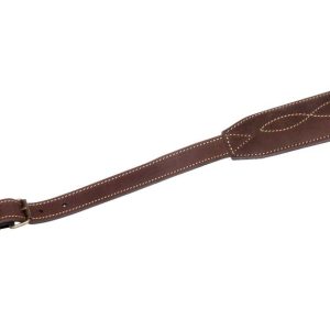 Bretelle cuir forme cobra broderie sanglier