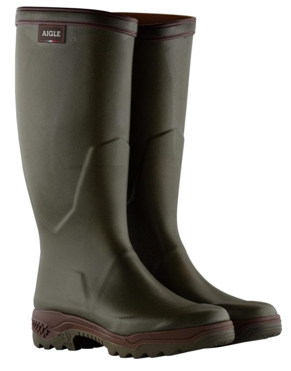 Bottes caoutchouc Parcours II kaki - Aigle – Image 2