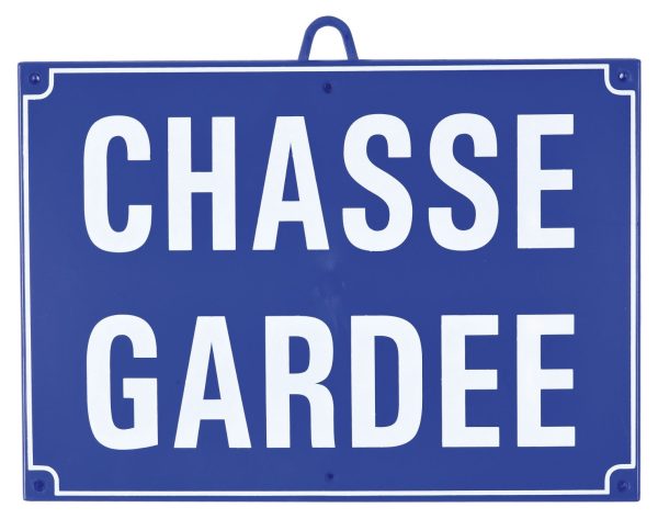 Chasse gardée dim 28 x 20 cm, Bleu