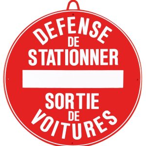 Défense de stationner diam 28 cm Rouge