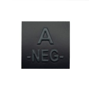 Grade velcro 5x5 basse visibilité - groupe sanguin A-