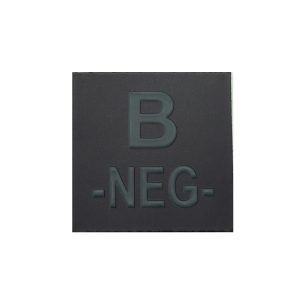 Grade velcro 5x5 basse visibilité - groupe sanguin B-