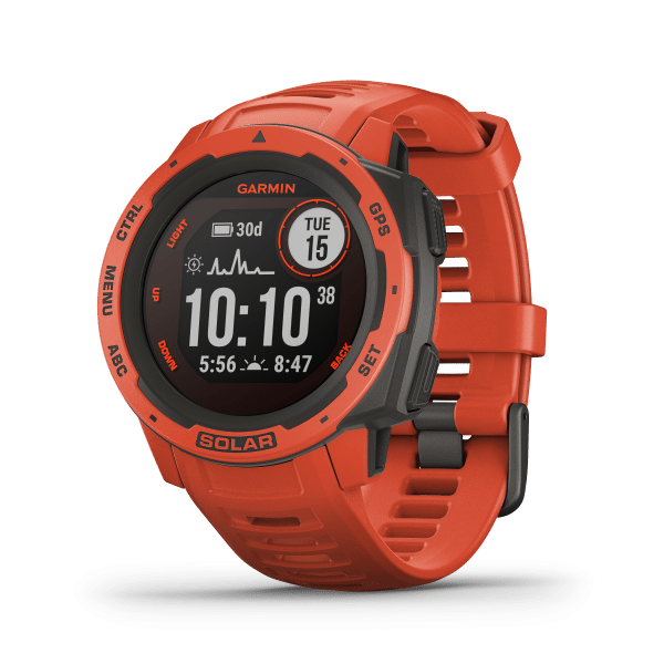 Montre gps multi-fonction Garmin instinct solar - Rouge