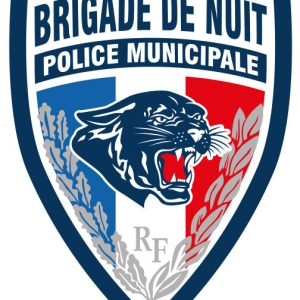 Ecusson plastifie relief brigade nuit sur velcro