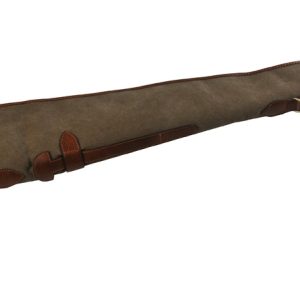 Etui Fusil toile Marron intérieur imitation mouton ouVerture sur tout