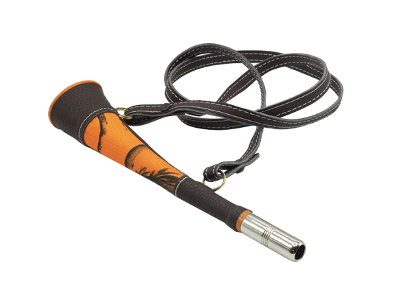Corne Pavillon Januel Laiton Gainée Orange Camo 25 cm