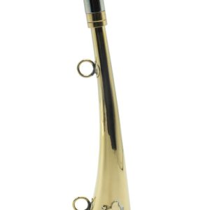 Corne d'appel en laiton Januel avec décor sanglier - 25 cm