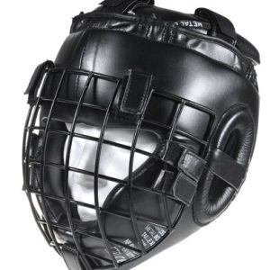 Casque de protection à grille Metal Boxe - Noir
