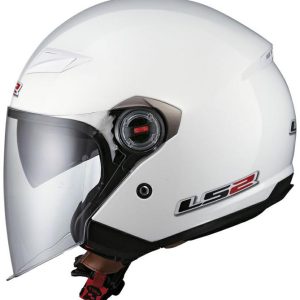 Casque moto jet LS2 Track - Blanc