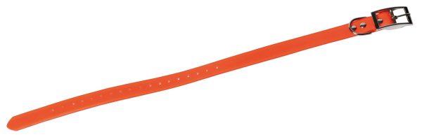 Collier fluo souple pu + polyester Orange