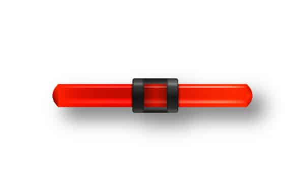 GUIDON FLUO ROUGE AJOURE M2.6 D2 L17.5