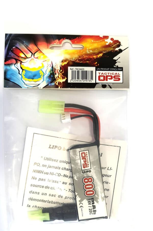 BATTERIE LI-PO 7,4V 800mAh2*602562P stick – Image 2