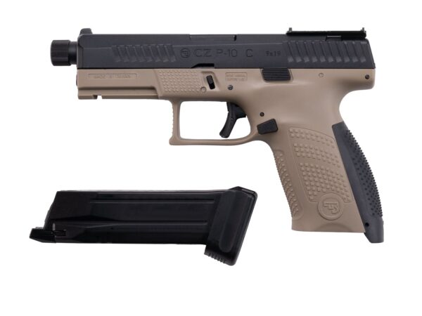 PISTOLET 6MM CZ P10C OR-OT CO2 BLOWBACK NOIR ET TAN – Image 3