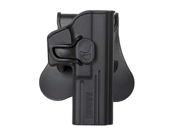 HOLSTER RIGIDE AMOMAX G2 GAUCHER GLOCK AIRSOFT NOIR