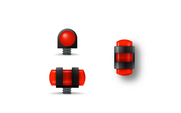 GUIDON FLUO ROUGE AJOURE M3.5 D3.5 L8 – Image 2
