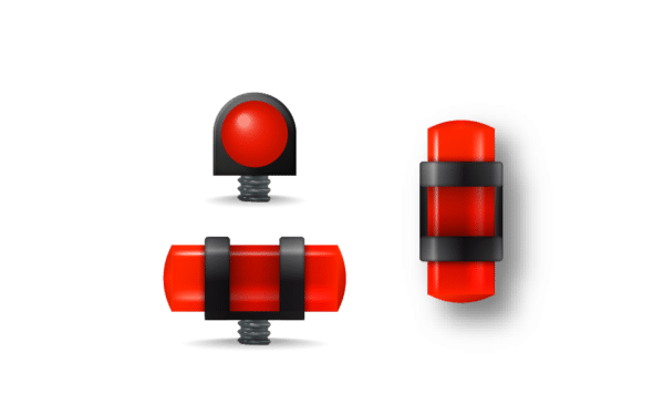 GUIDON FLUO ROUGE AJOURE M3.5 D4 L11 – Image 2