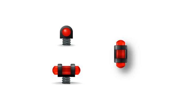 GUIDON FLUO ROUGE AJOURE M2.6 D2 L6.5 – Image 2
