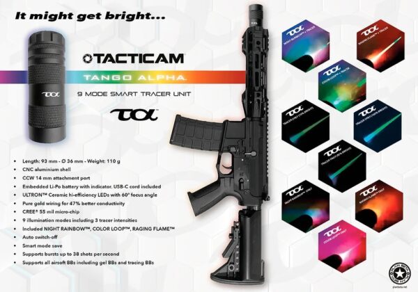 TRACEUR USB MULTICOLORE AVEC FLAMMES 14MM CCW – Image 2