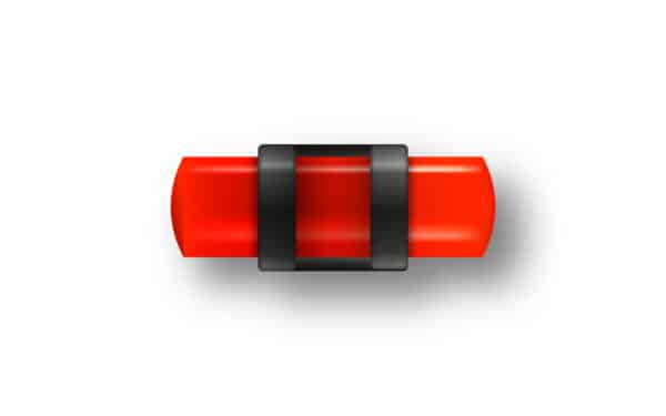 GUIDON FLUO ROUGE AJOURE M3.5 D4 L12.5