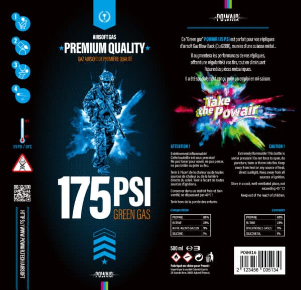 BOMBE GAZ 175 PSI 500ML – Image 2
