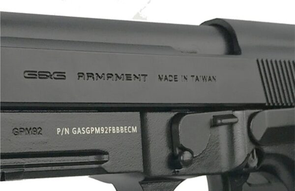PISTOLET 6MM GPM92 GAZ NOIR – Image 3
