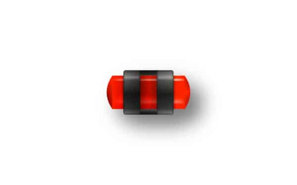 GUIDON FLUO ROUGE AJOURE M2.6 D3 L7.5