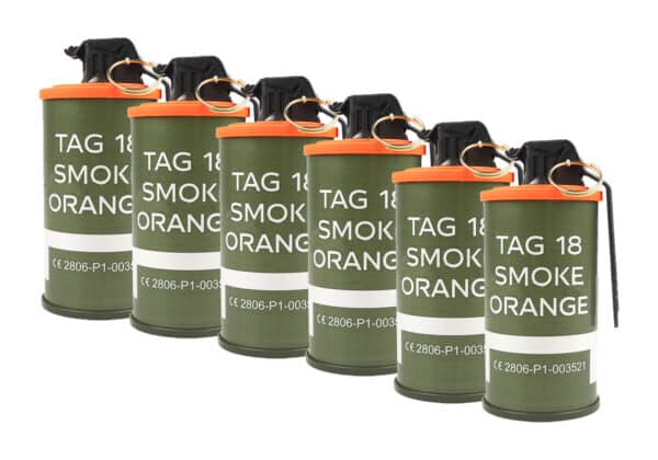 PACK 6 GRENADES TAG 18 FUMI ORANGES