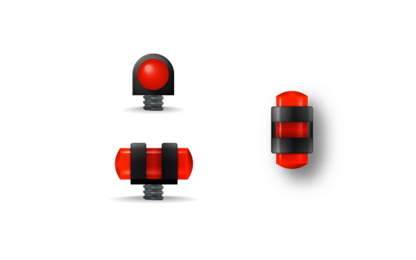GUIDON FLUO ROUGE AJOURE M2.6 D3 L7.5 – Image 2
