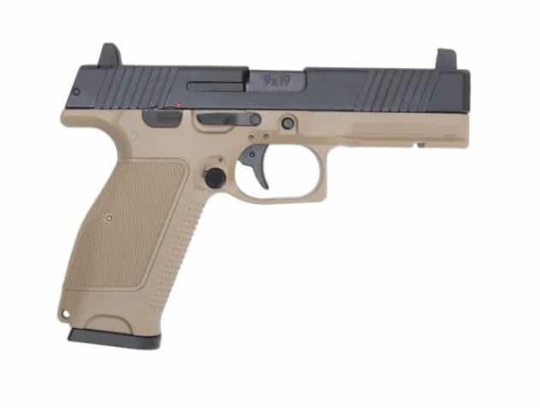 PISTOLET 6MM MKW BLOWBACK METAL NOIR ET TAN – Image 2