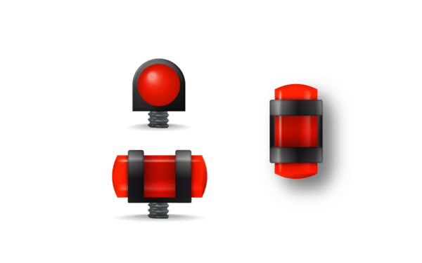 GUIDON FLUO ROUGE AJOURE M2.6 D4 L9 – Image 2