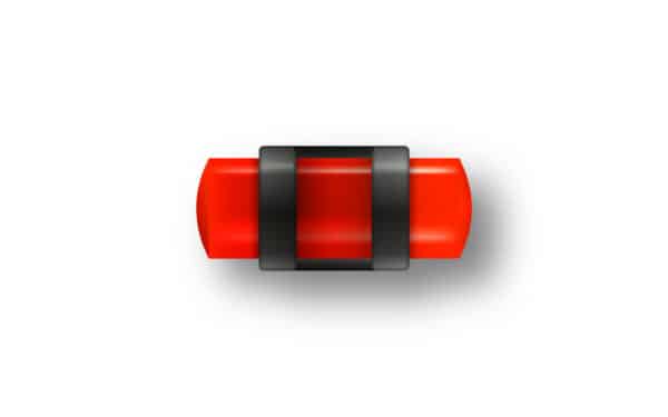 GUIDON FLUO ROUGE AJOURE M3.5 D4 L11
