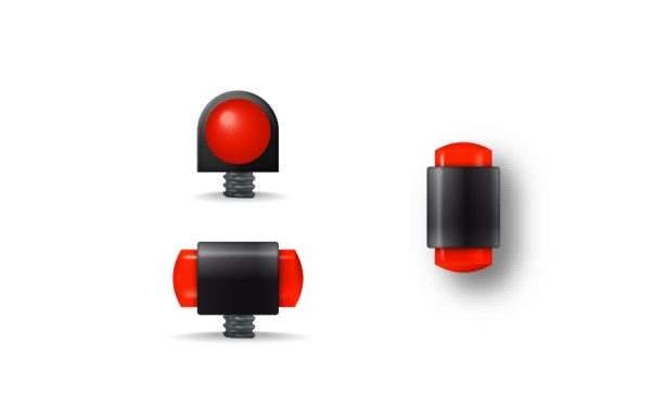 GUIDON FLUO ROUGE PLEIN M3 D3.5 L8 – Image 2