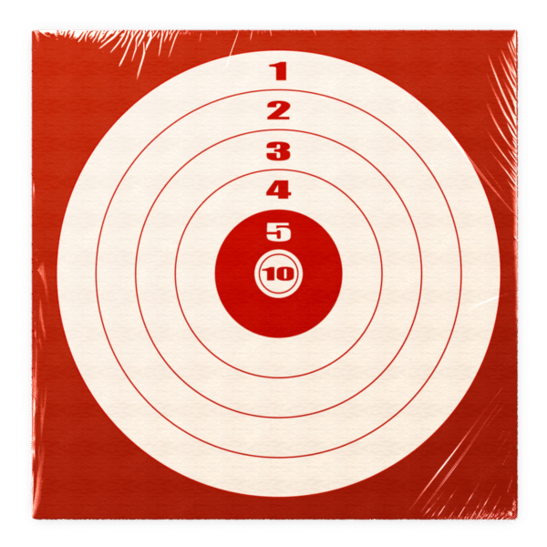 CIBLE 14X14 ROUGE X100
