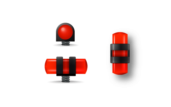 GUIDON FLUO ROUGE AJOURE M2.6 D3.5 L10 – Image 2