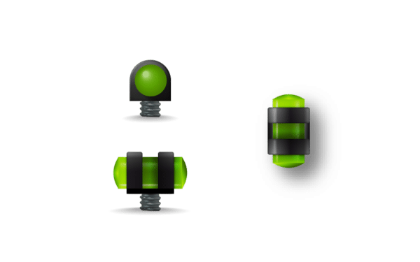 GUIDON FLUO VERT AJOURE M3 D3 L7.5 – Image 2