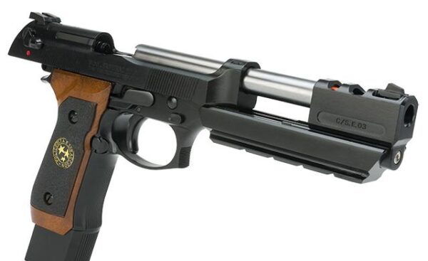 PISTOLET 6MM GAZ BIOHAZARD M92 EXTENDED COMP VERSION SEMI – Image 3
