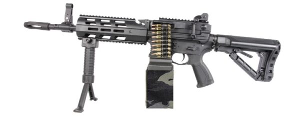 REPLIQUE LONGUE 6MM CM16 LMG CAMO BOX