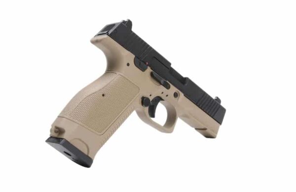 PISTOLET 6MM MKW BLOWBACK METAL NOIR ET TAN – Image 3