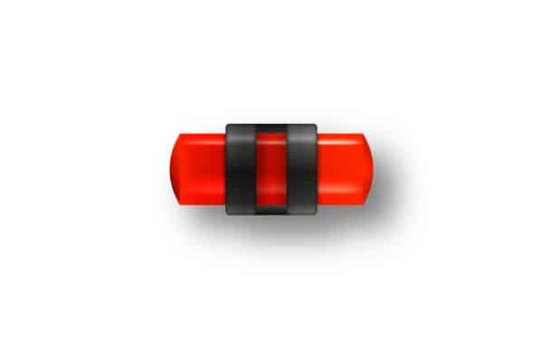 GUIDON FLUO ROUGE AJOURE M2.6 D3.5 L10